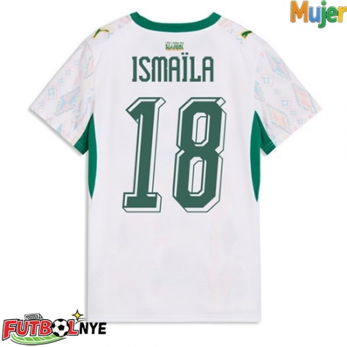 Camiseta Senegal Ismaila Sarr #18 Primera Equipación para mujer Mundial 2026 manga corta